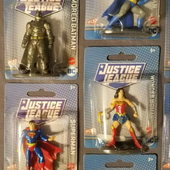 Set of (7) "Justice League" Superhero Mini Figures - DC Comics - Superman Batman - Picture 10 of 11